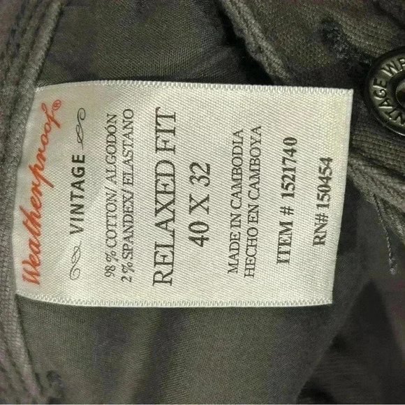 Weatherproof Vintage Mens Gray Jeans Durable Rugged Classic Outdoors Denim - Picture 3 of 4